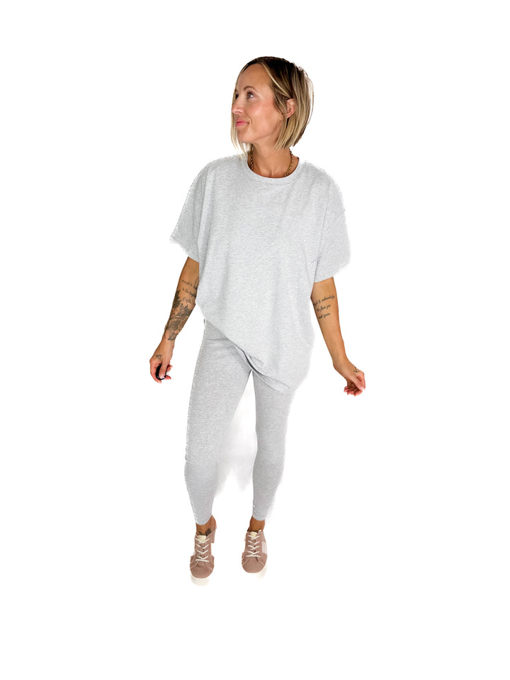 Champlain Cotton Legging Set- HEATHER GREY