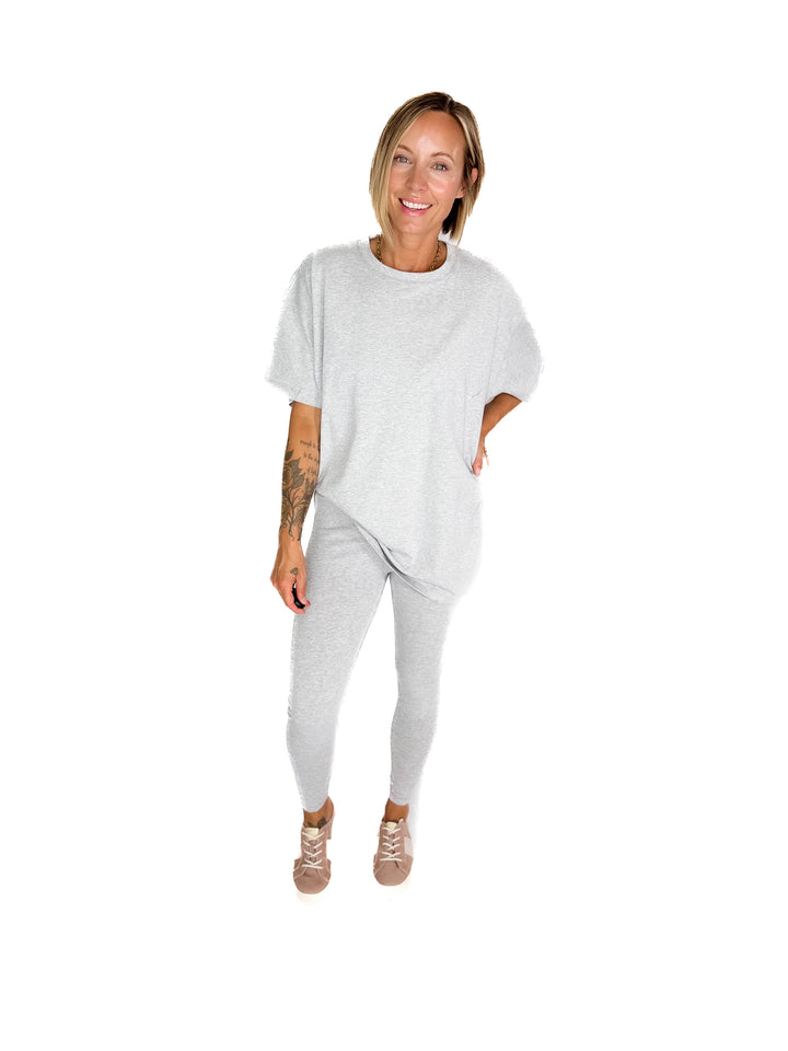 Champlain Cotton Legging Set- HEATHER GREY