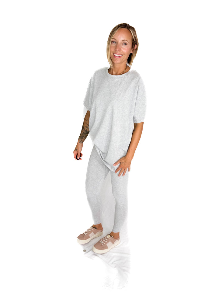 Champlain Cotton Legging Set- HEATHER GREY