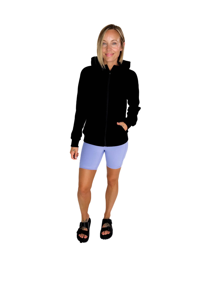 Rein Butter Biker Shorts with Side Pockets- PERIWINKLE BLUE