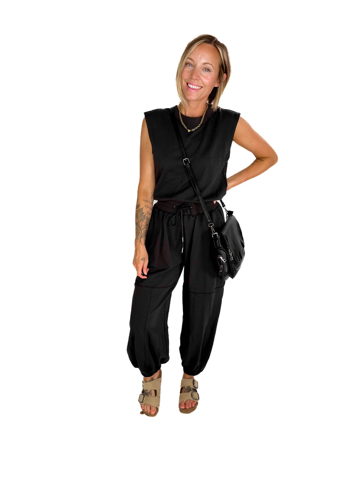 Monet Crossbody Messenger Bag- BLACK