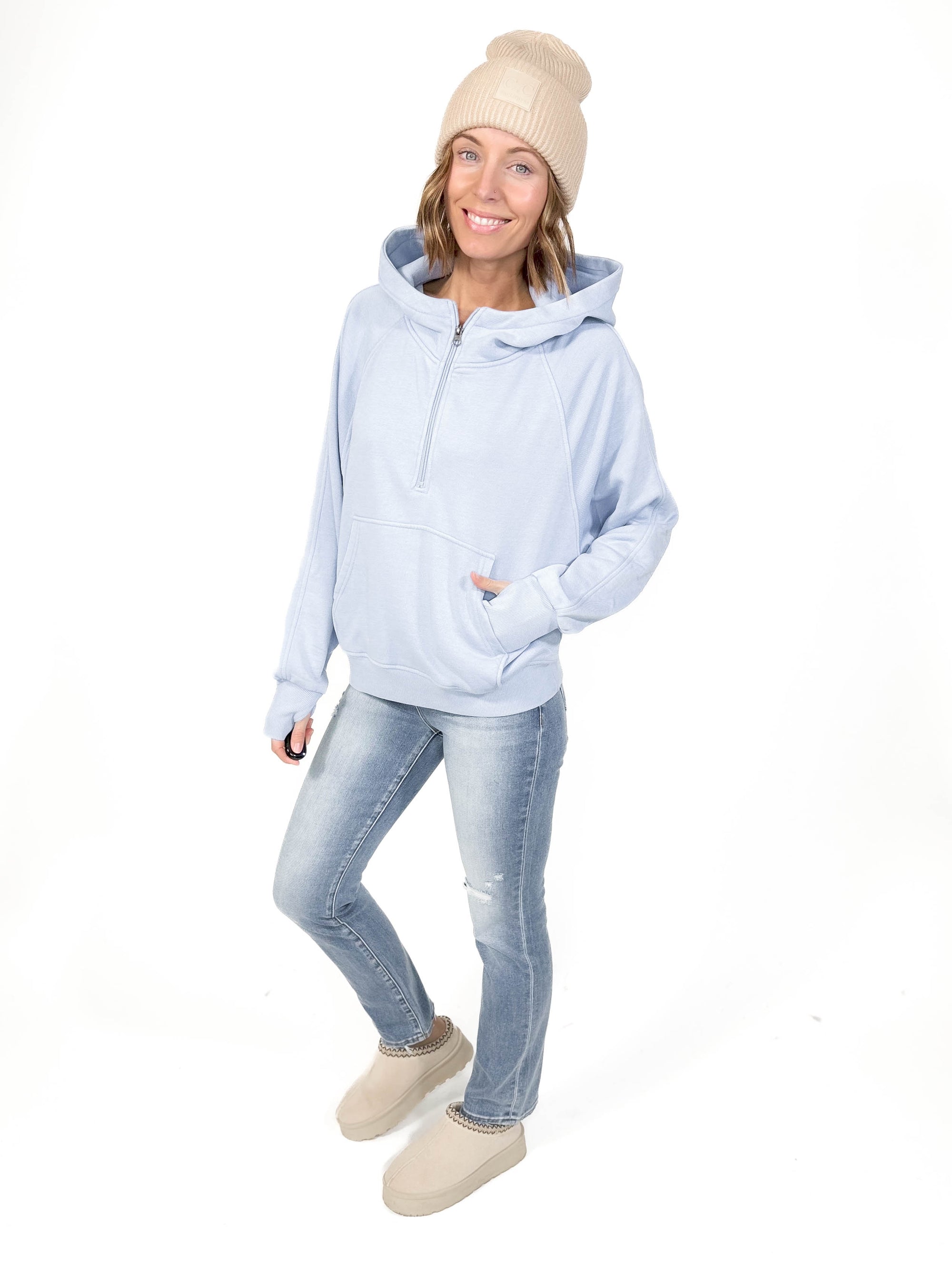 Easy Does It Pullover- BABY BLUE