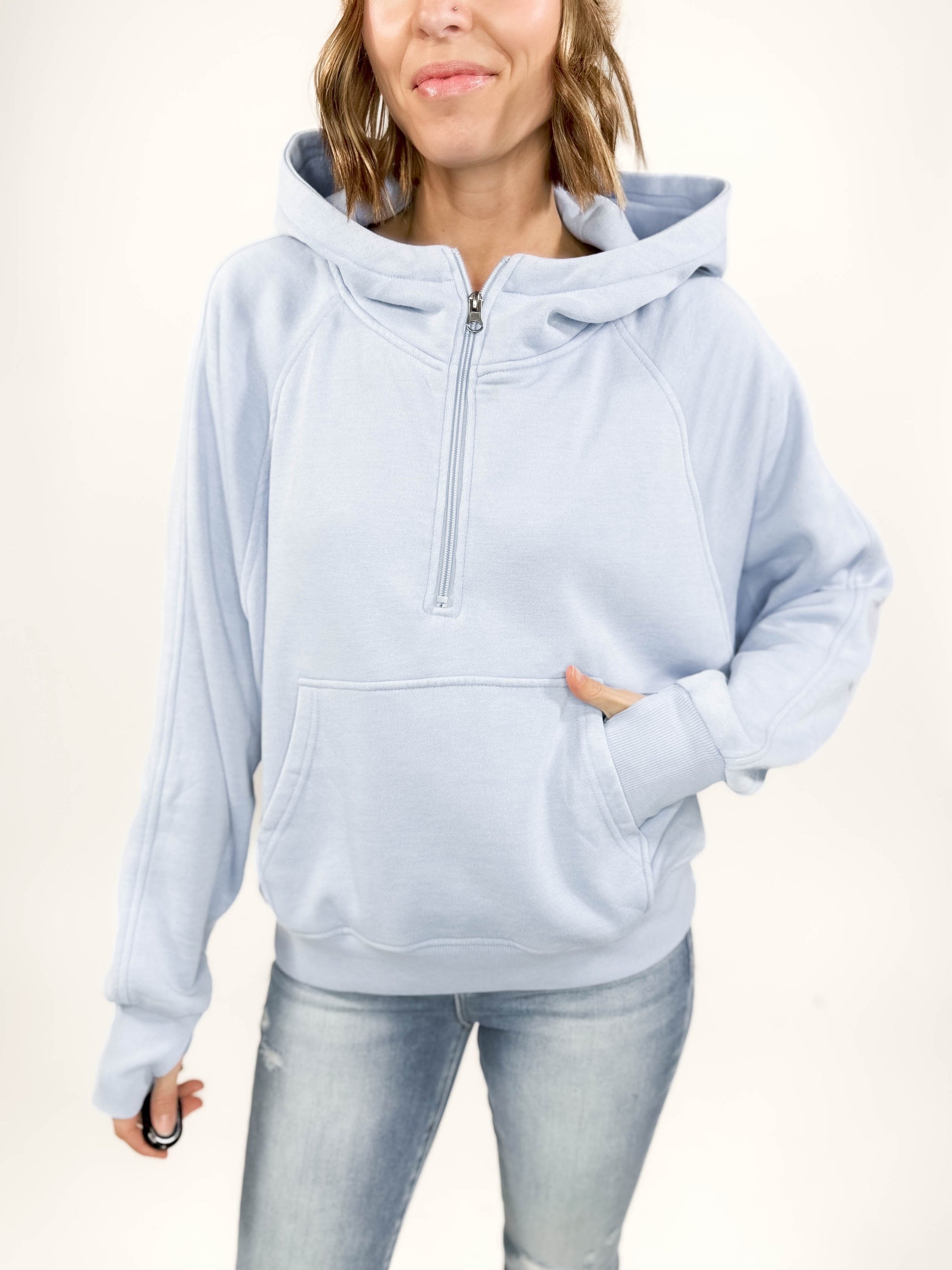 Easy Does It Pullover- BABY BLUE