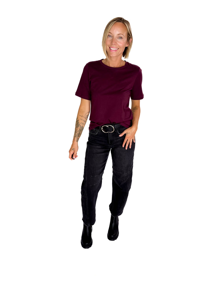 ONLY Loni Short Sleeve Tee- WINE TASTING