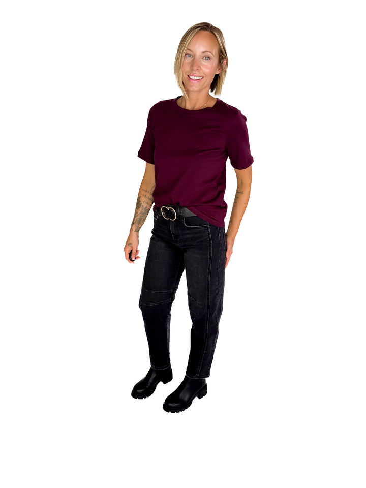 ONLY Loni Short Sleeve Tee- WINE TASTING