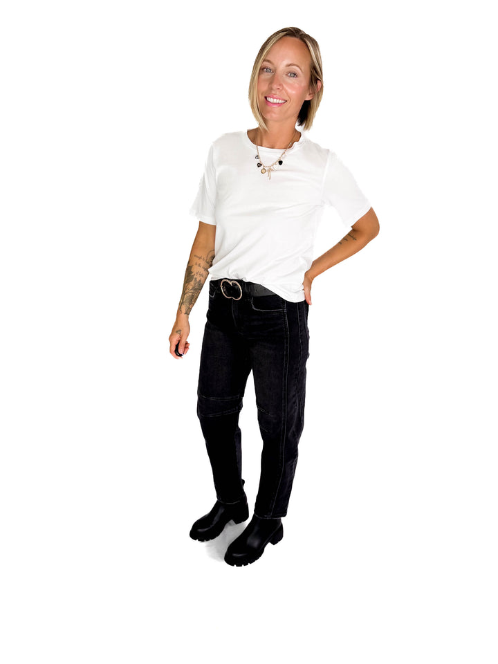 ONLY Loni Short Sleeve Tee- WHITE