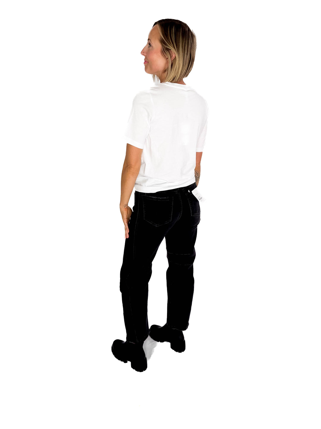 ONLY Loni Short Sleeve Tee- WHITE