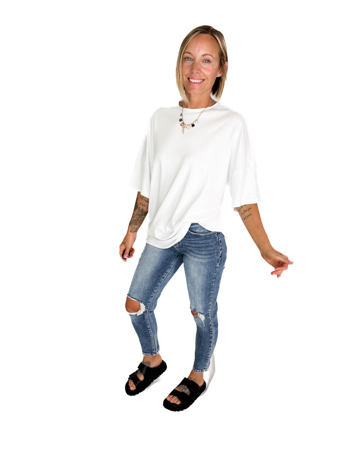 Noisy May Mocca Tunic- BRIGHT WHITE