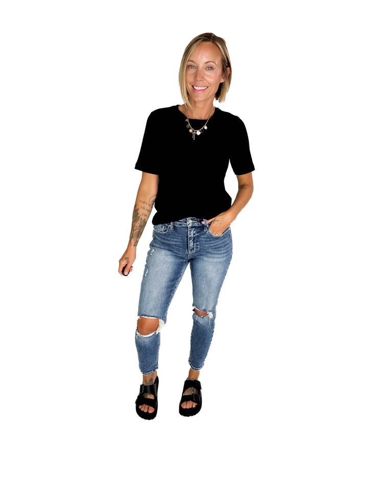 ONLY Loni Short Sleeve Tee- BLACK