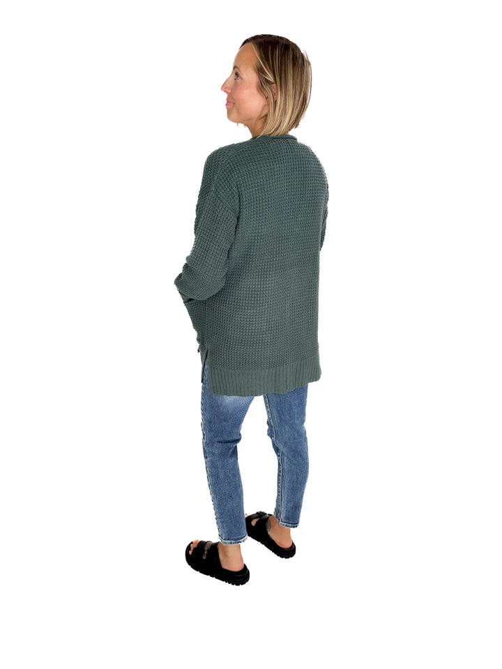 Marley Waffle Cardigan- ASH JADE
