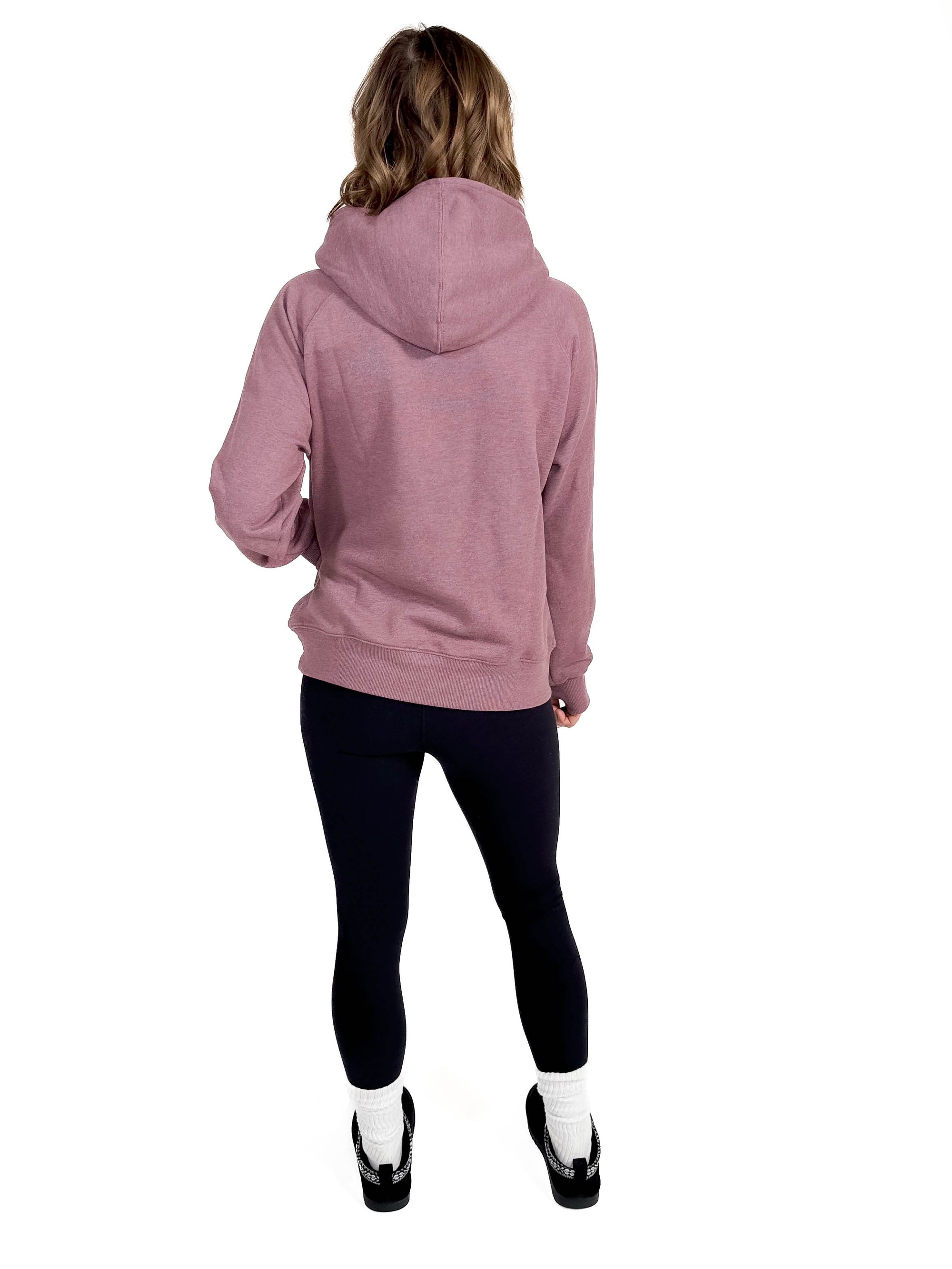 Averley Hooded Fleece- MAUVE