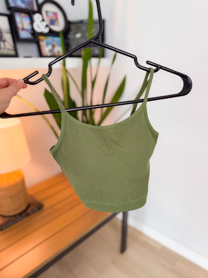 Basic Padded Brami- LIGHT OLIVE