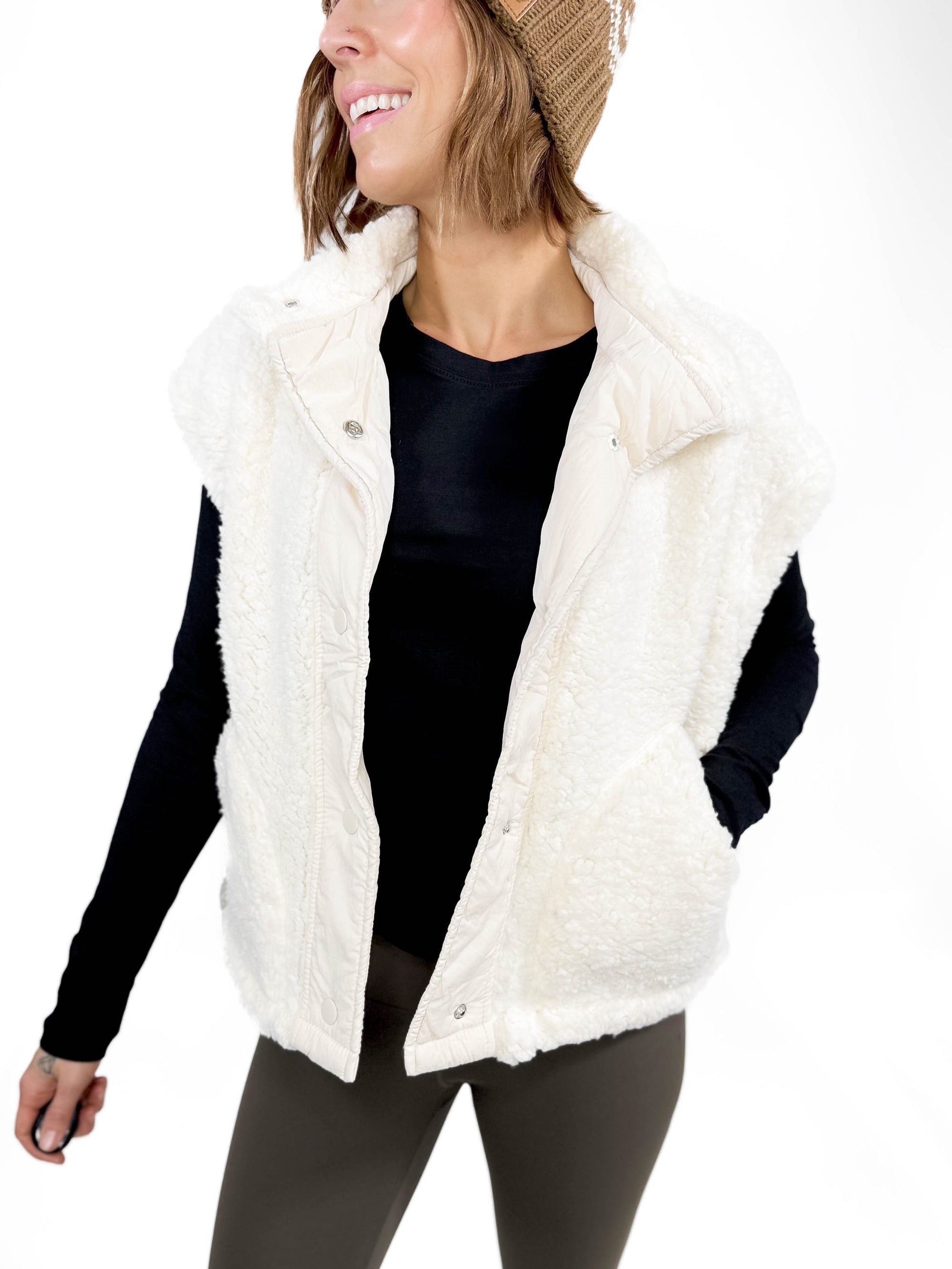 Eldorado Teddy Vest- CREAM-FINAL SALE