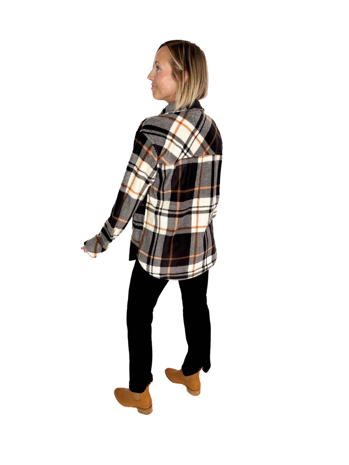 THREAD & SUPPLY Tulis Fleece Jacket- BLACK/COPPER