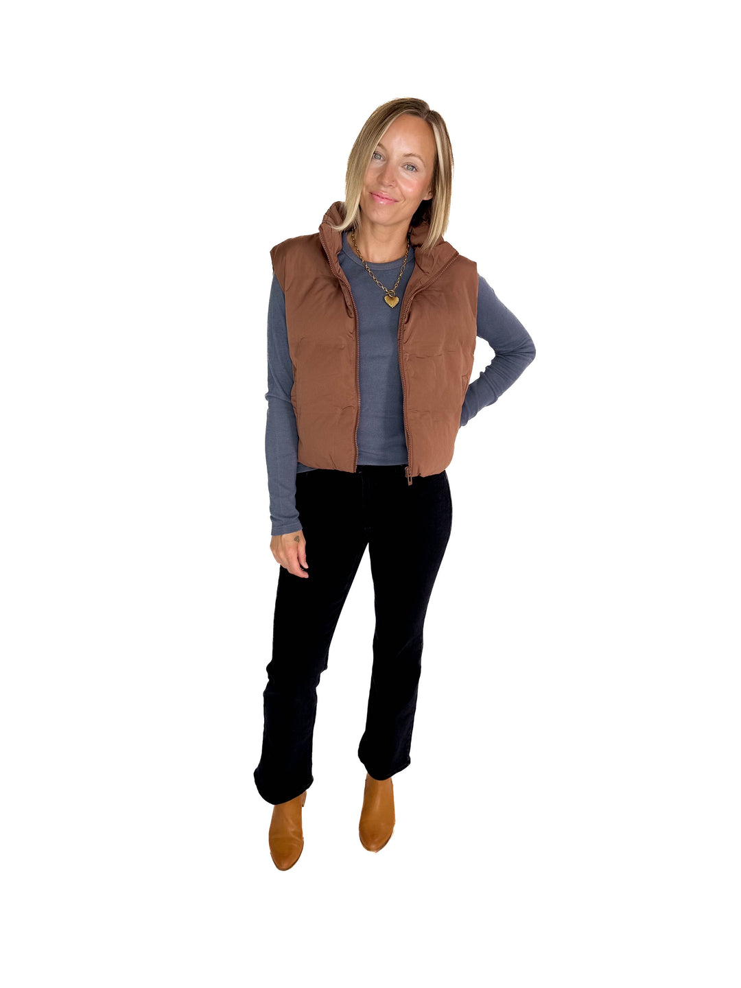THREAD & SUPPLY Issey Vest- CAPPUCCINO