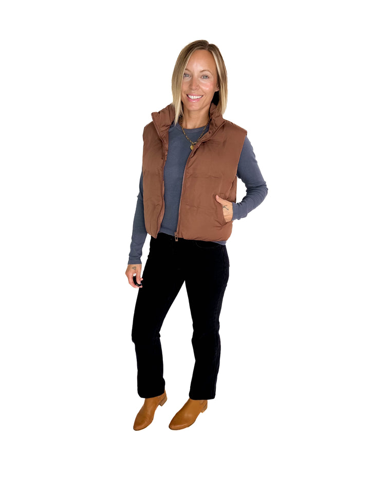 THREAD & SUPPLY Issey Vest- CAPPUCCINO