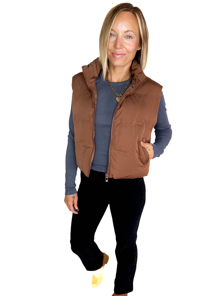 THREAD & SUPPLY Issey Vest- CAPPUCCINO