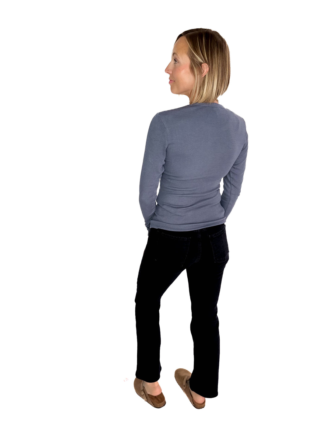 Elbus Knit Crewneck Long Sleeve- DENIM