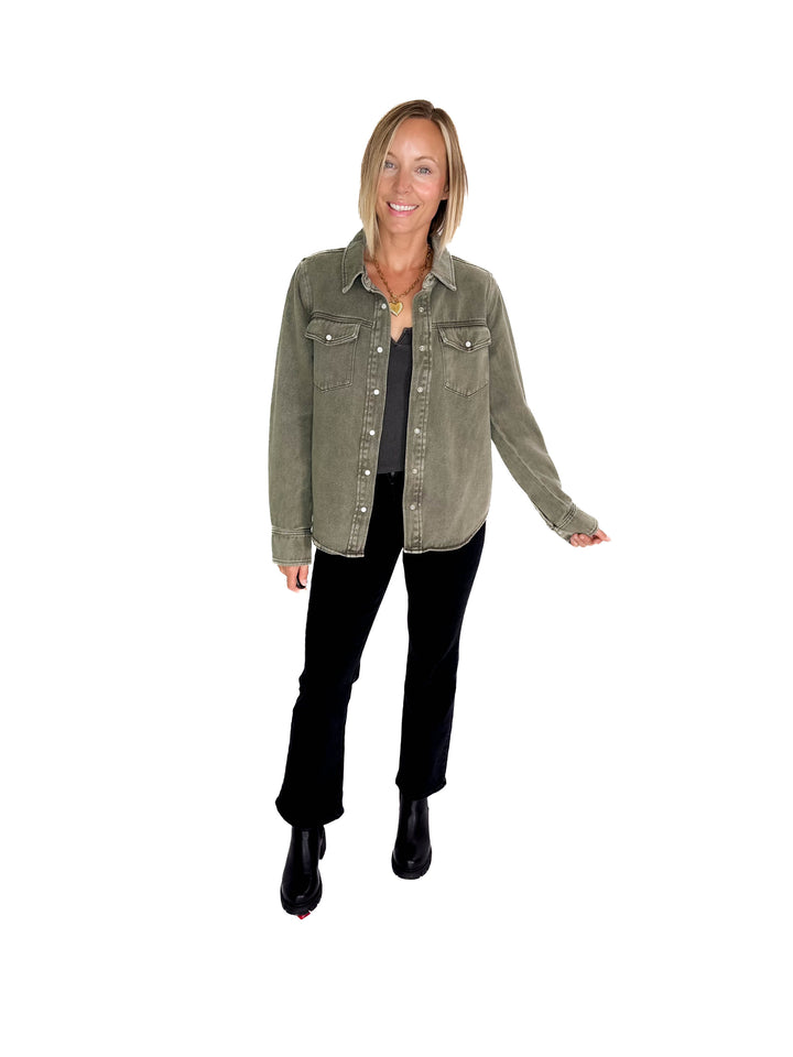 THREAD & SUPPLY Pippin Jacket- OLIVE