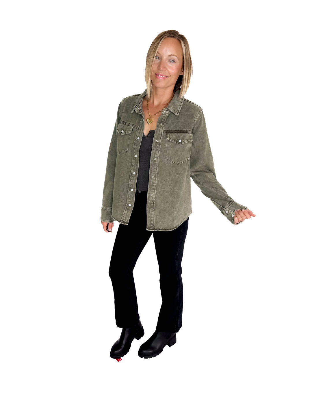 THREAD & SUPPLY Pippin Jacket- OLIVE