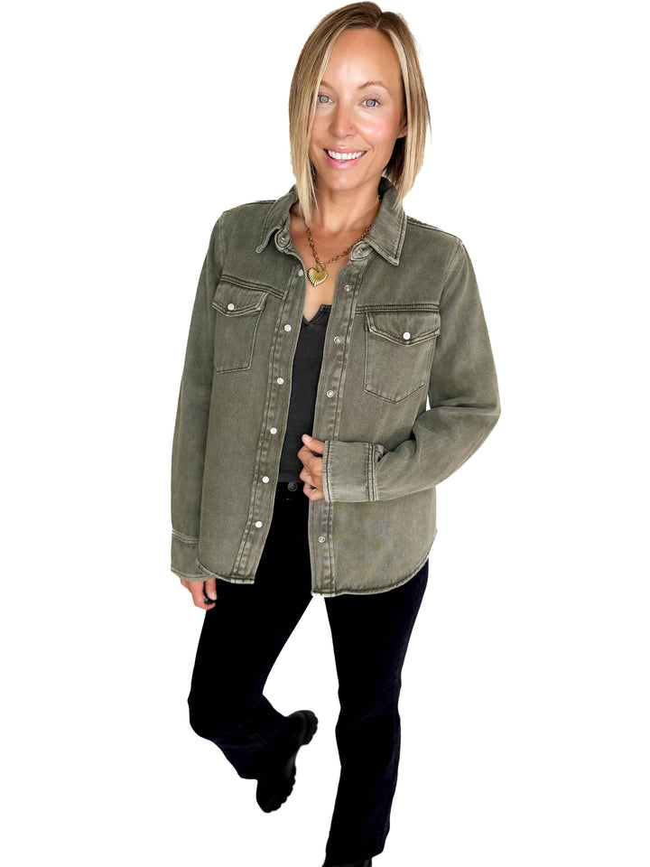THREAD & SUPPLY Pippin Jacket- OLIVE