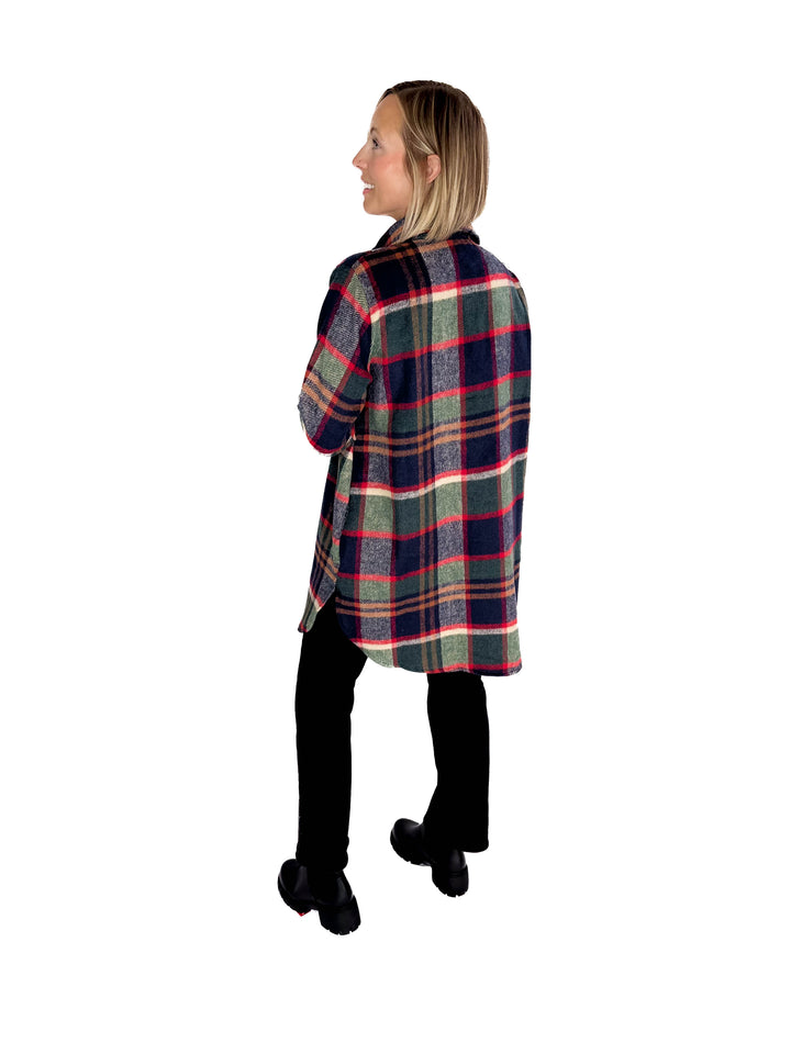 Renfrew Plaid Shacket- GREEN/NAVY