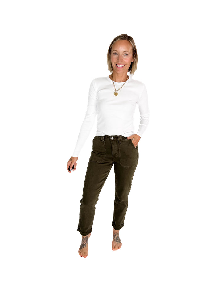 ONLY Easy Ribbed Long Sleeve- BRIGHT WHITE