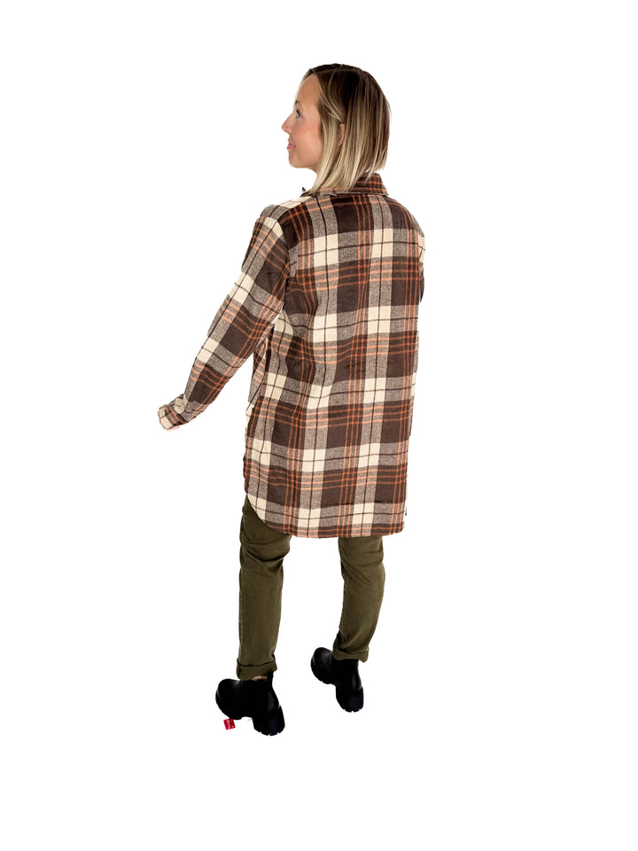 Renfrew Plaid Shacket- APRICOT