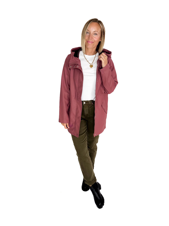 VERO MODA Sitka Rain Jacket- ROSE BROWN