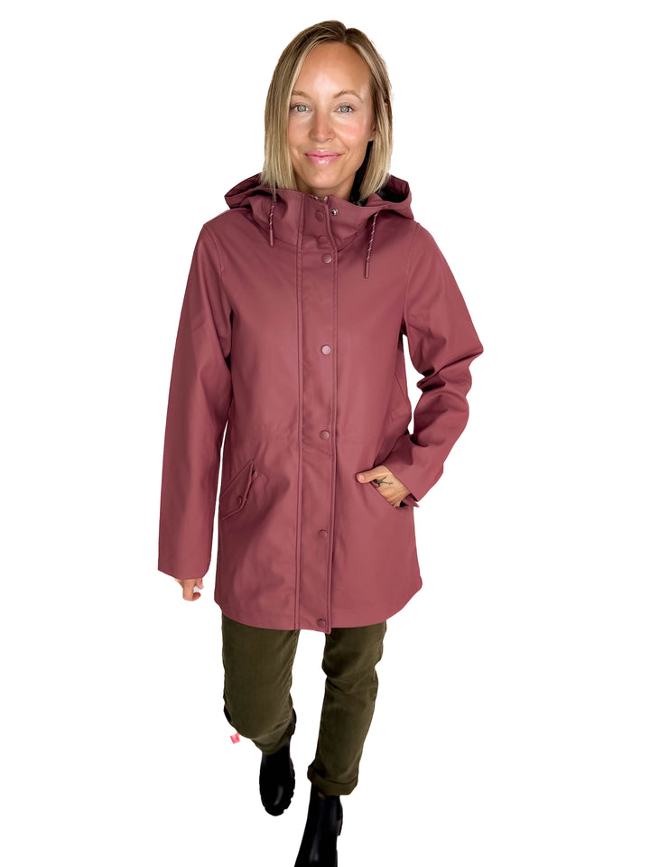 VERO MODA Sitka Rain Jacket- ROSE BROWN