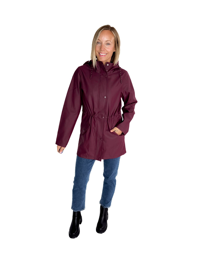 VERO MODA Sitka Rain Jacket- WINE TASTING
