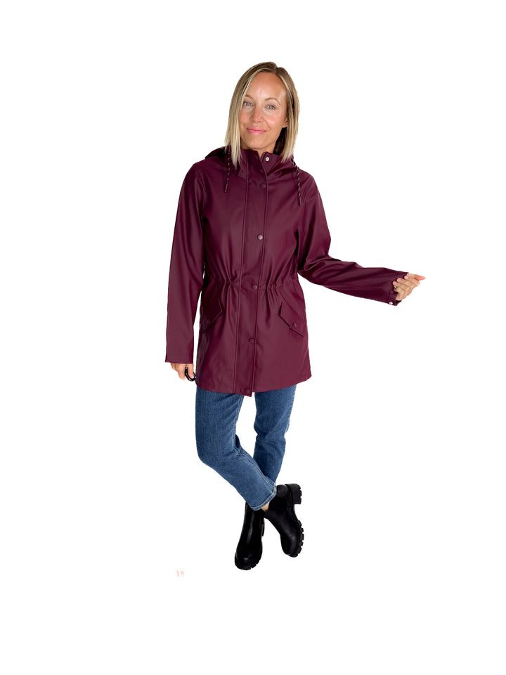 VERO MODA Sitka Rain Jacket- WINE TASTING