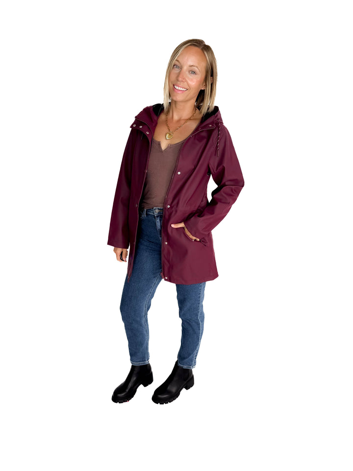VERO MODA Sitka Rain Jacket- WINE TASTING