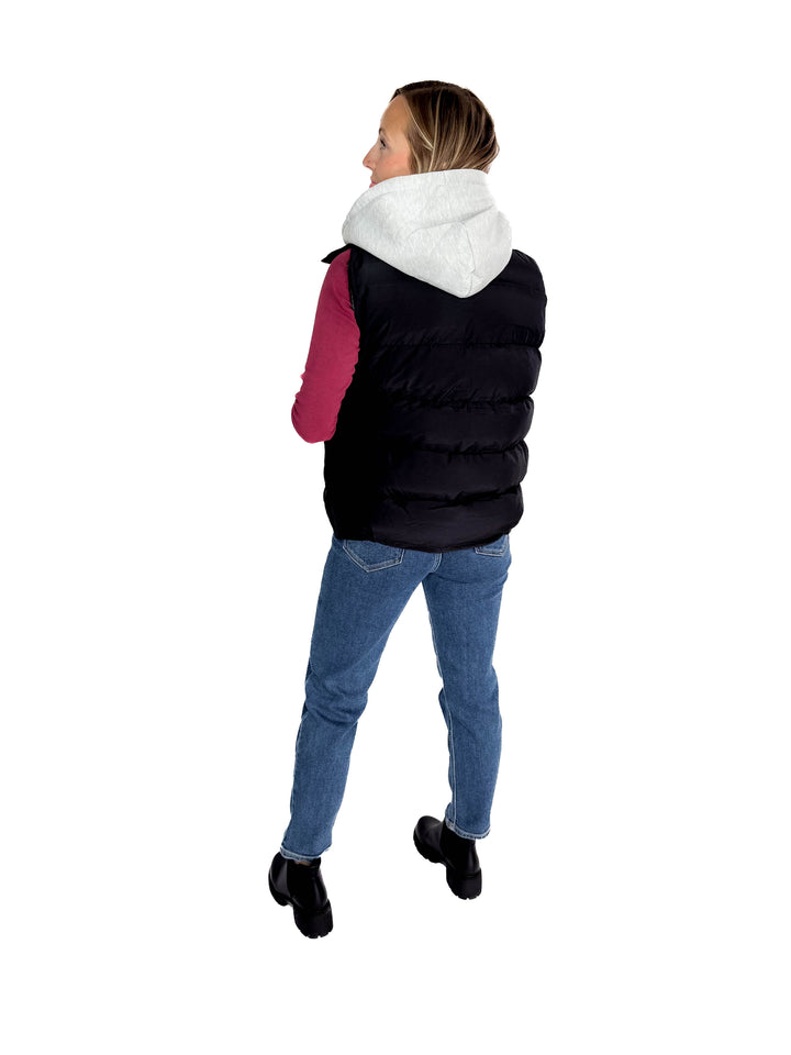 Bradlee Hoodie Vest- BLACK