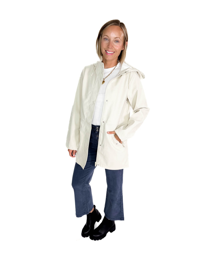 VERO MODA Sitka Rain Jacket- MOON BEAM
