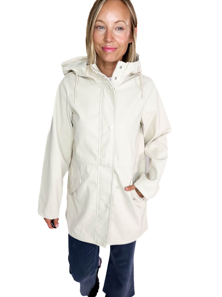 VERO MODA Sitka Rain Jacket- MOON BEAM