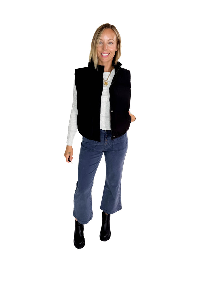 THREAD & SUPPLY Aspen Vest- BLACK-FINAL SALE