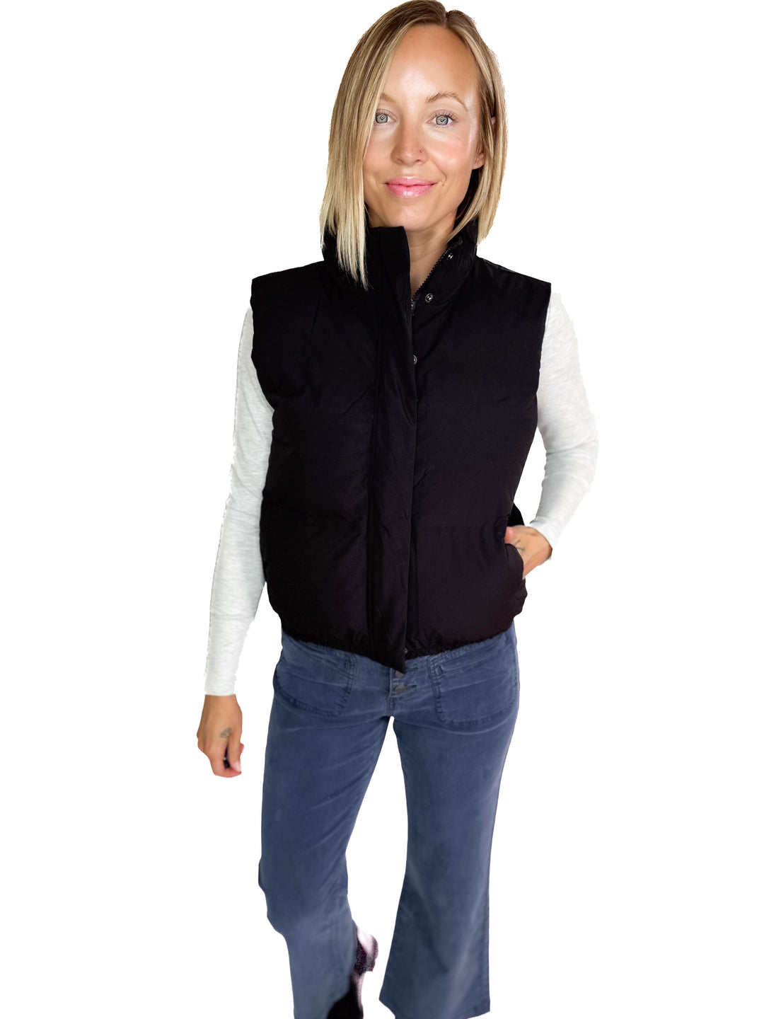 THREAD & SUPPLY Aspen Vest- BLACK-FINAL SALE
