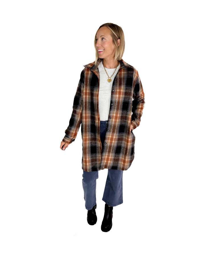 Renfrew Plaid Shacket- BLACK MULTI
