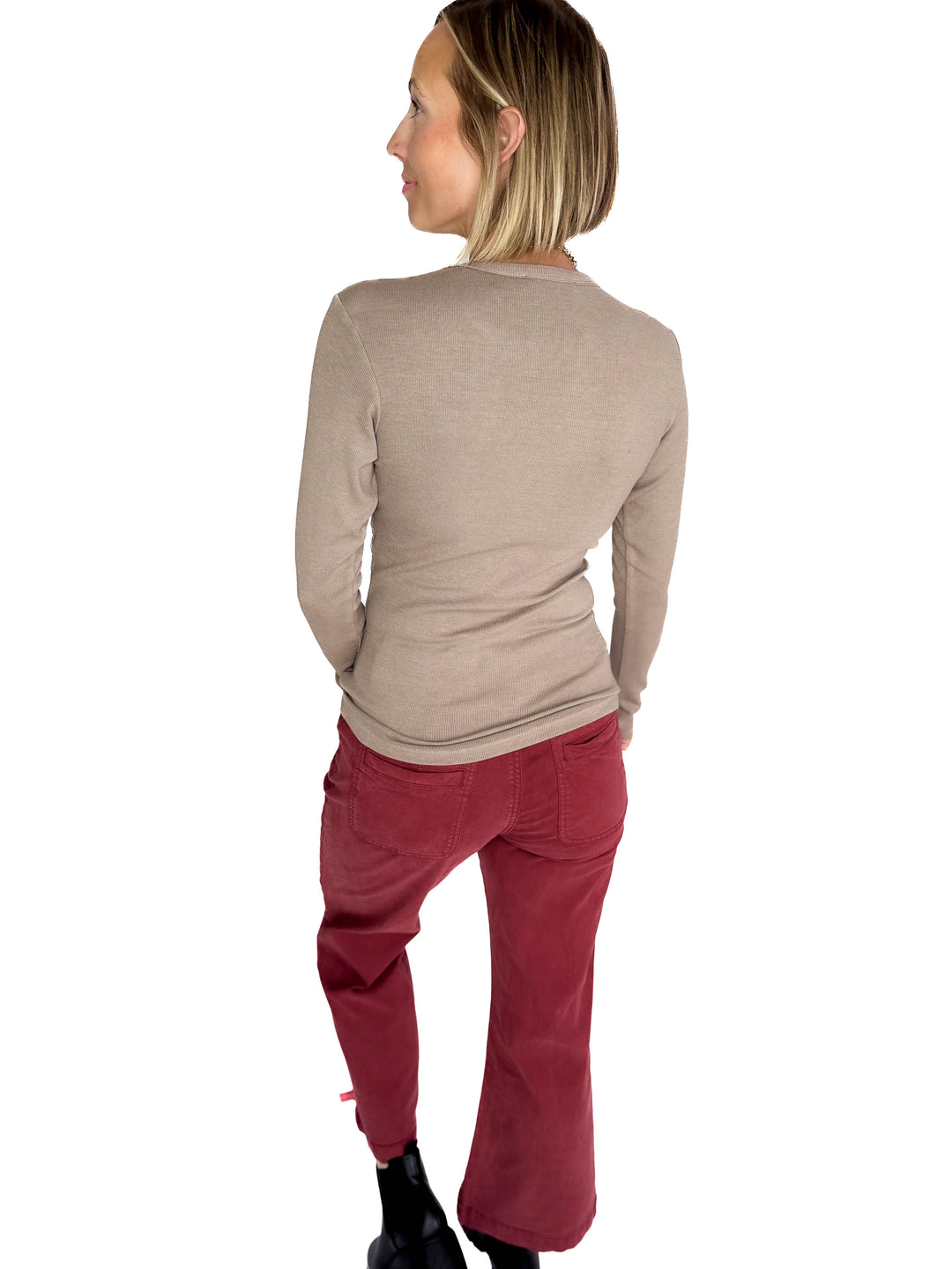 Elbus Knit Crewneck Long Sleeve- TAUPE