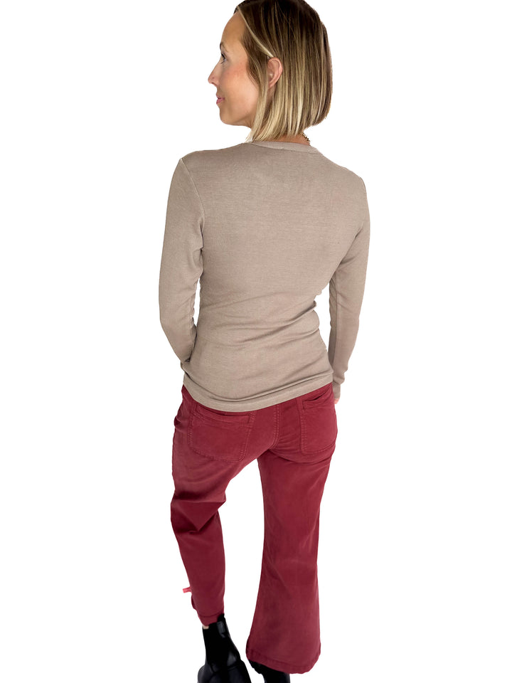 Elbus Knit Crewneck Long Sleeve- TAUPE
