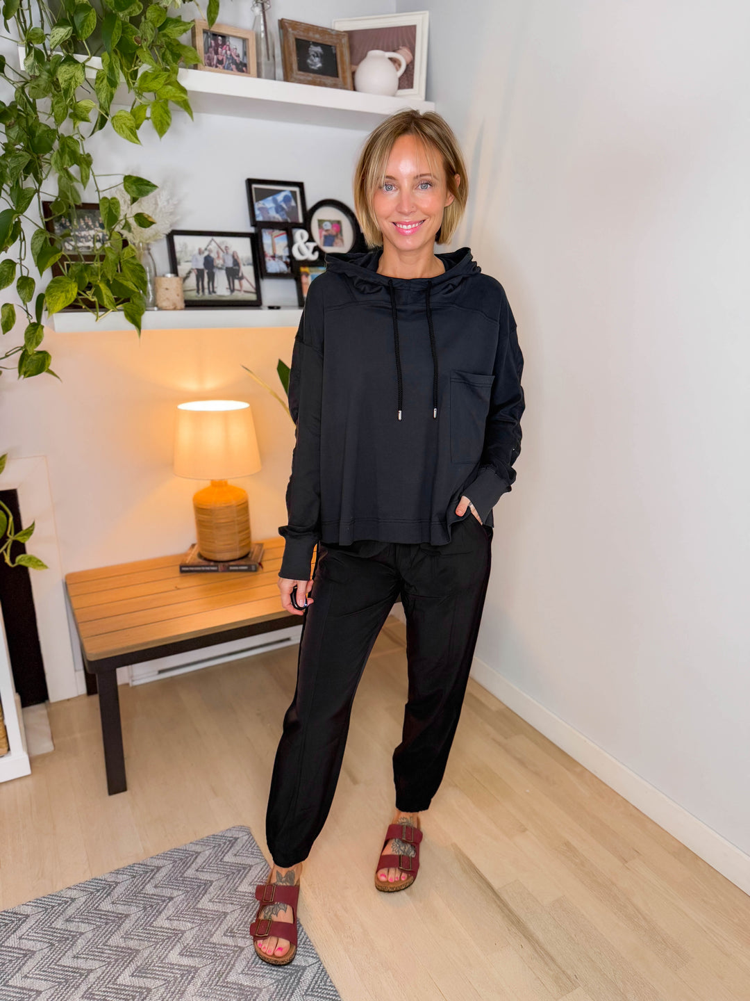 Tinley Athleisure Hoodie- BLACK