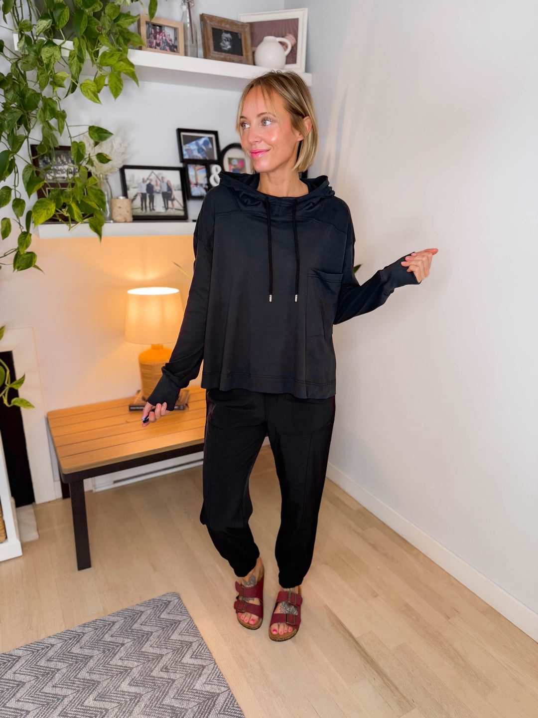 Tinley Athleisure Hoodie- BLACK