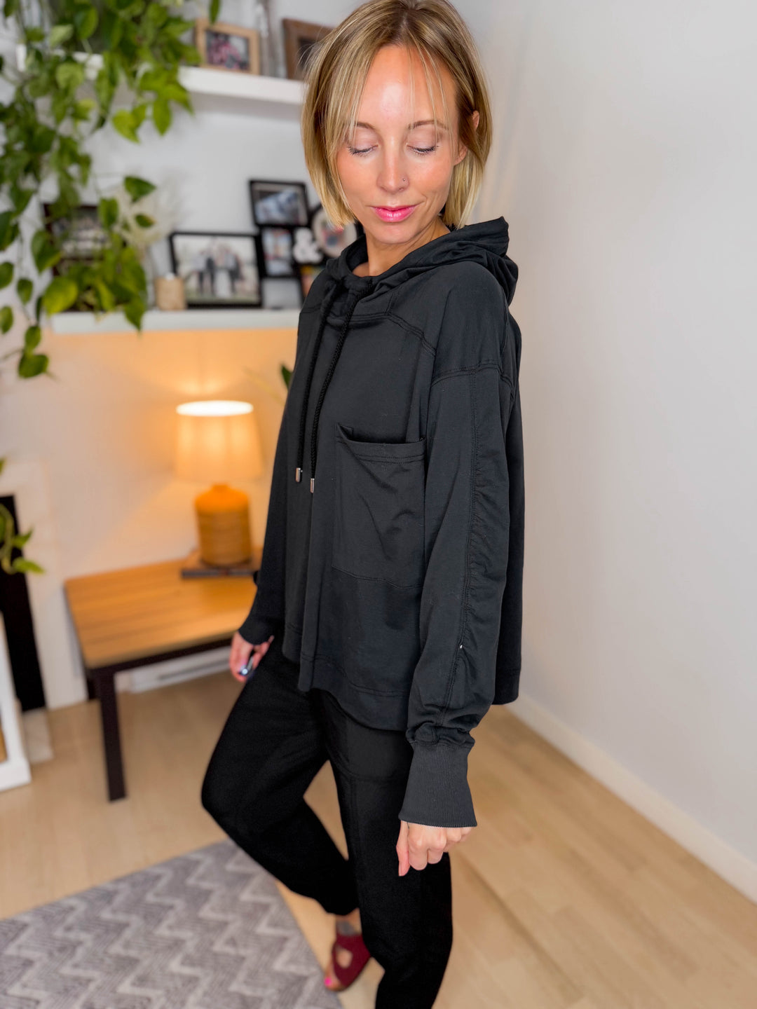 Tinley Athleisure Hoodie- BLACK