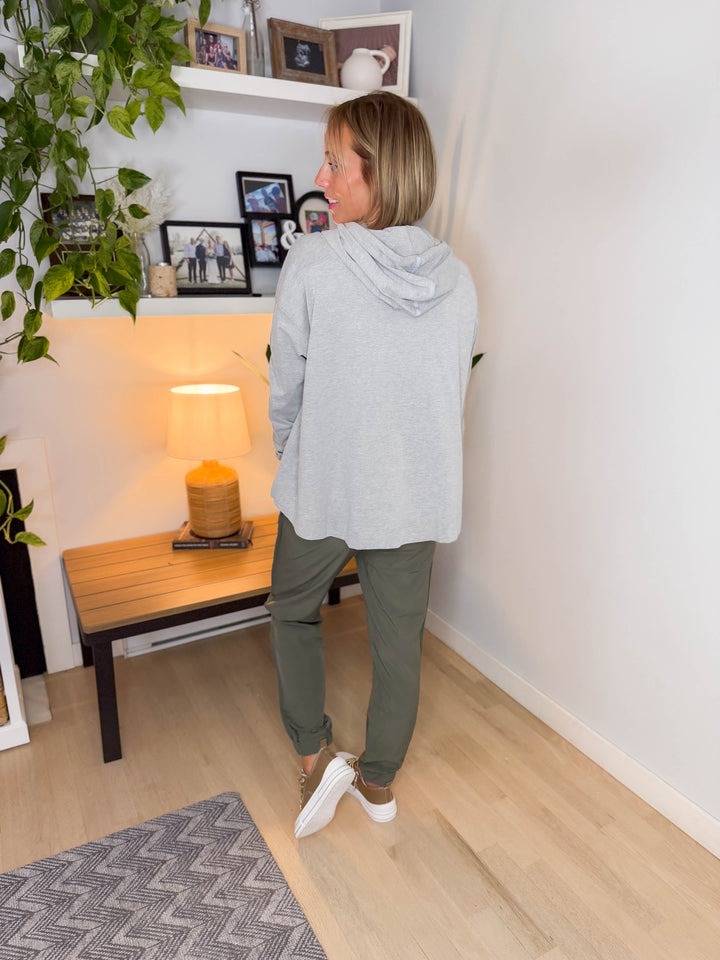 Tinley Athleisure Hoodie- HTHR GREY