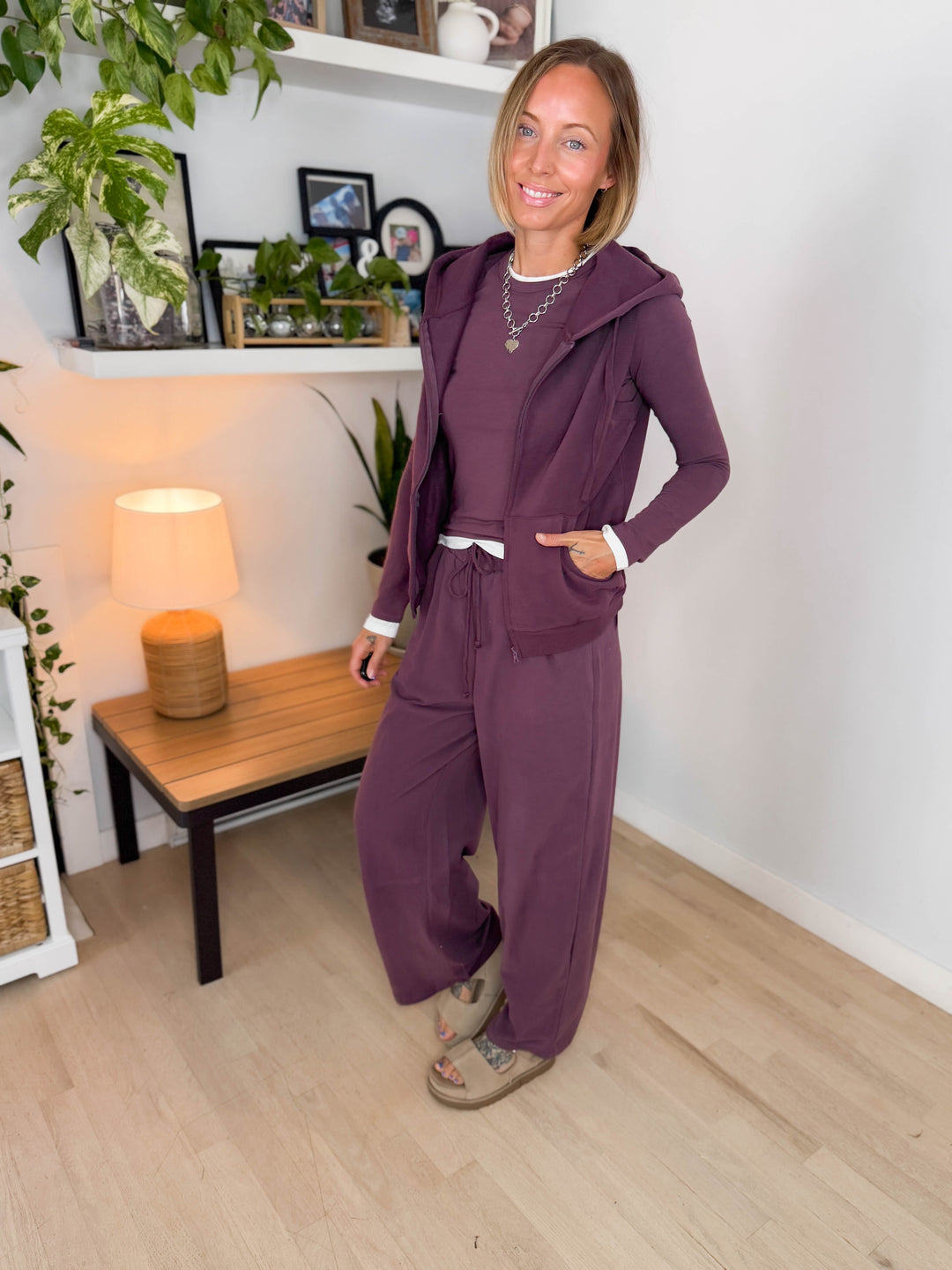 Portman Sweatshirt Vest- COCOA