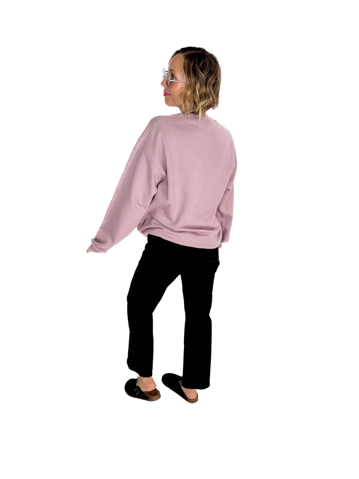 Chasin' You Graphic Crewneck- VINTAGE MAUVE