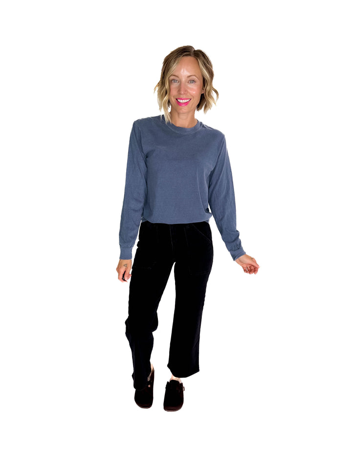 T+G Classic Washed Cotton Long Sleeve- DENIM