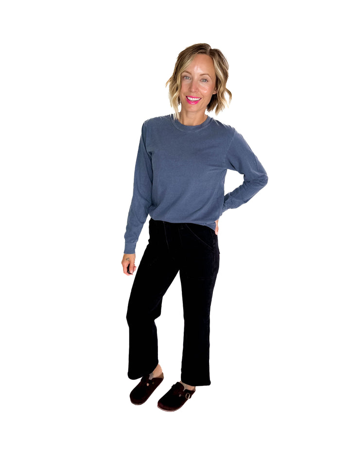 T+G Classic Washed Cotton Long Sleeve- DENIM