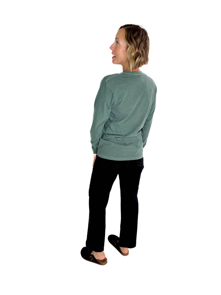T+G Classic Washed Cotton Long Sleeve- SPRUCE